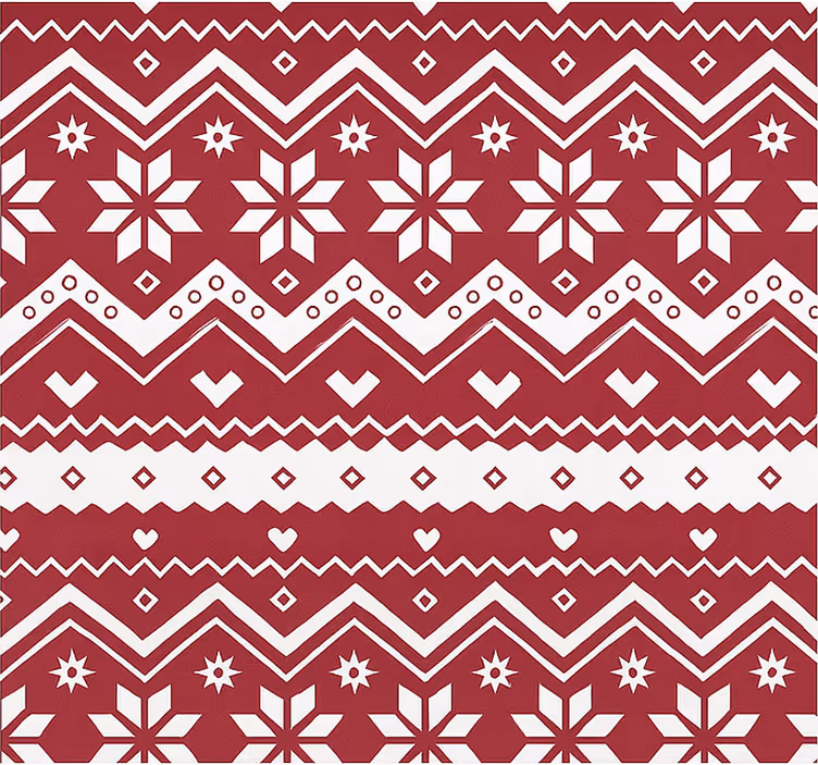 Tenda a rullo soggiorno natale rosso e bianco - TenStickers