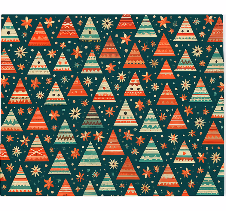 Tenda a rullo soggiorno natale rosso e verde - TenStickers
