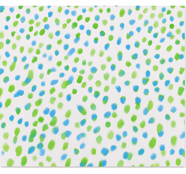 Tenda a rullo camera ragazzi punti blu e verdi - TenStickers