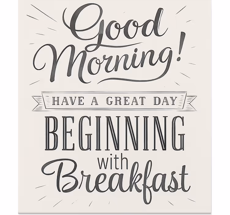 Tenda a rullo sala da pranzo buona colazione - TenStickers