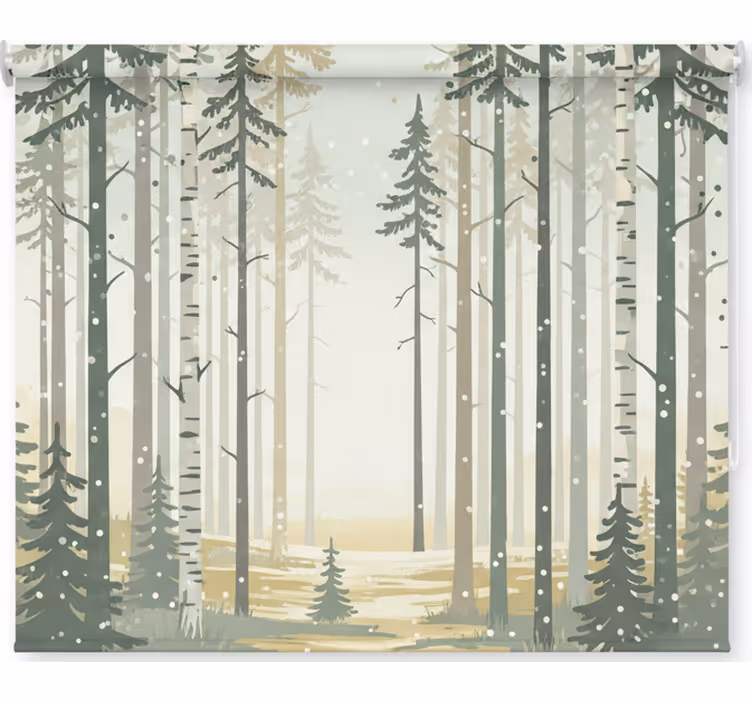 Tenda a rullo stile nordico foresta scandinava calmante - TenStickers