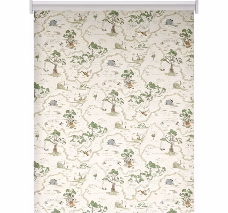 Tenda a rullo stile nordico alberi astratti artistici - TenStickers