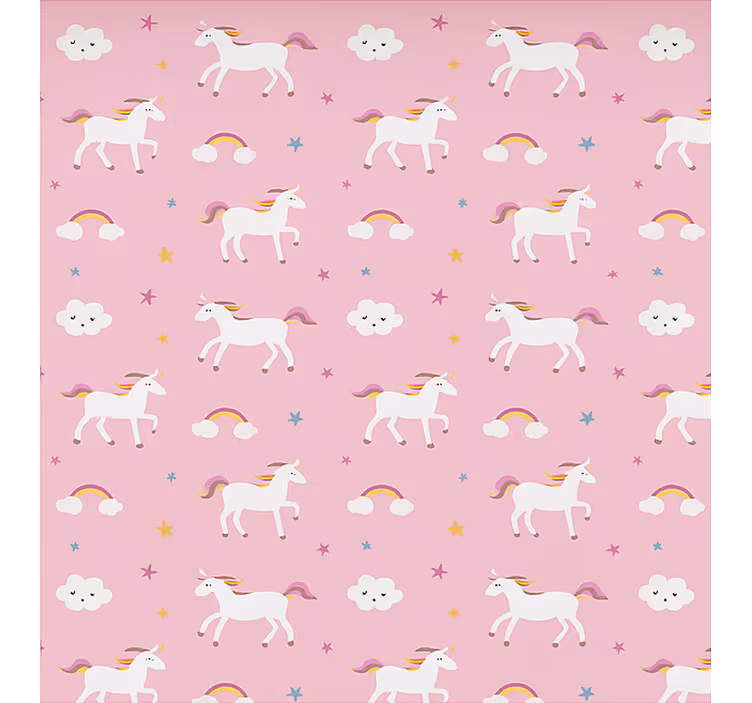 Tenda a rullo stile nordico unicorni danzanti rosa - TenStickers