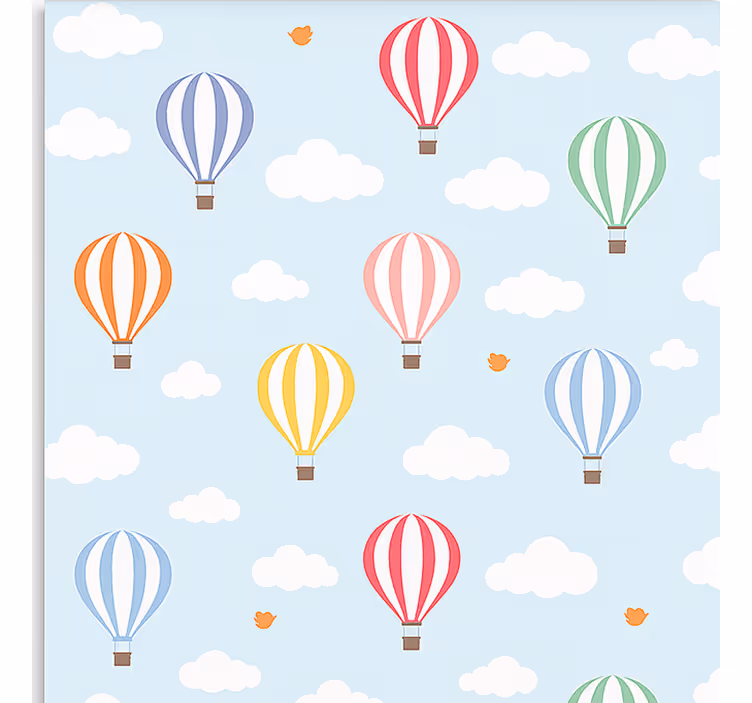 Tenda a rullo stile nordico volo in palloni pastello - TenStickers