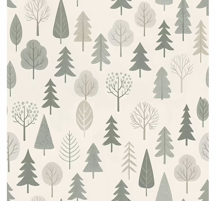 Tenda a rullo stile nordico foresta scandinava calma - TenStickers