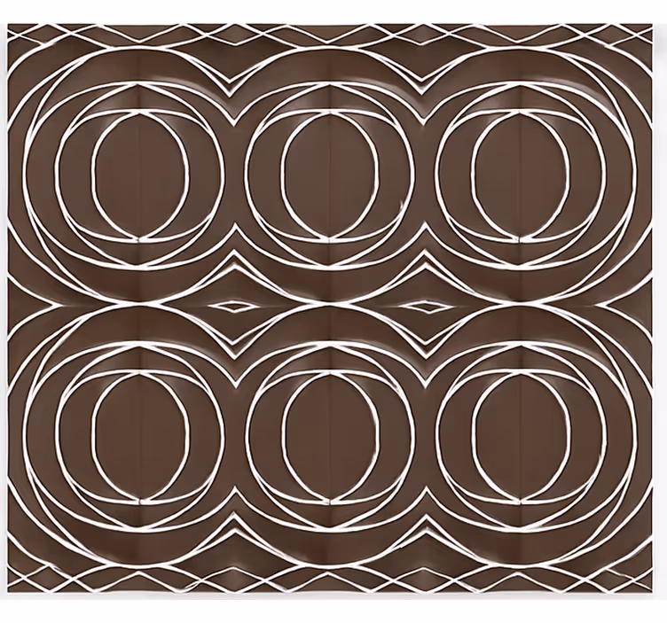 Tenda a rullo stile nordico cerchi moderni intrecciati - TenStickers