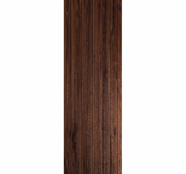Tenda da ufficio a rullo tavole di legno marroni scure - TenStickers
