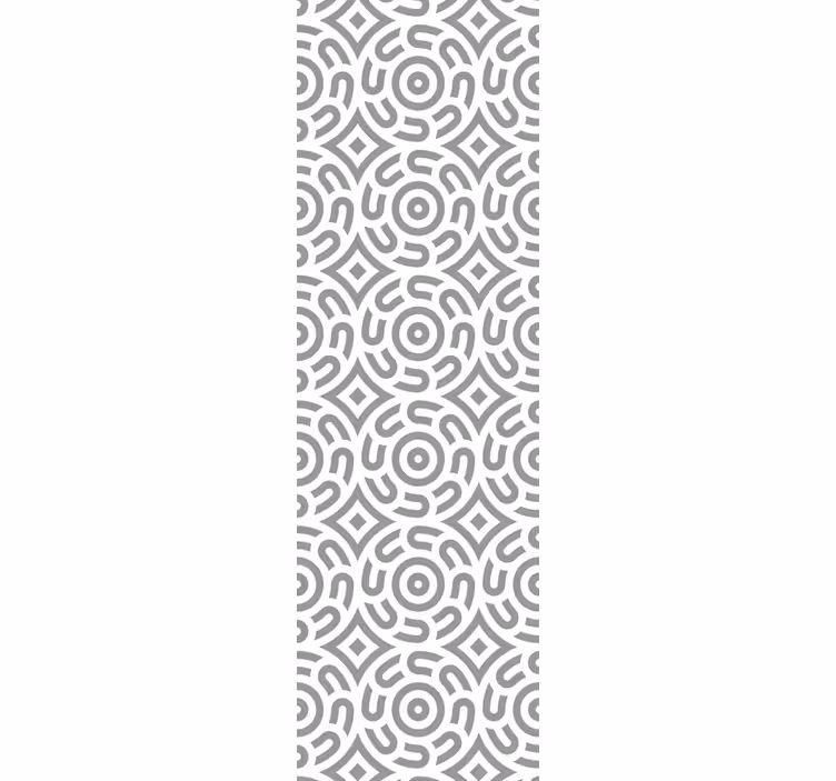Tenda da ufficio a rullo motivo geometrico bianco cerchi - TenStickers