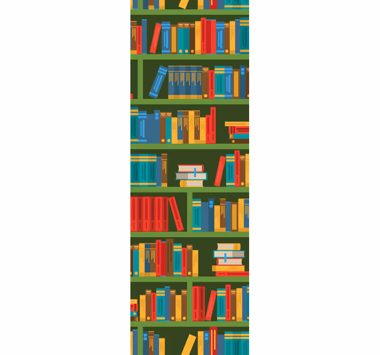 Tenda da ufficio a rullo verde vintage biblioteca - TenStickers