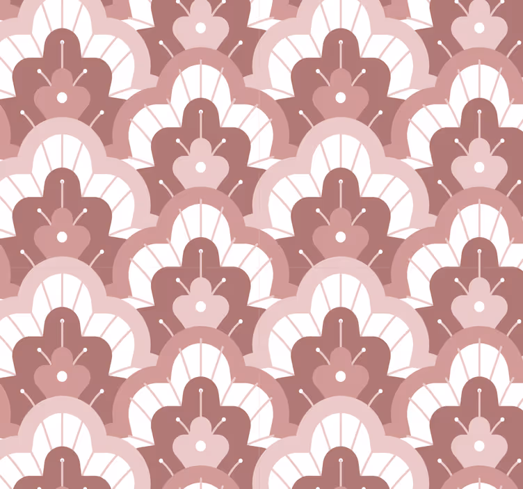 Tenda a rullo sala da pranzo rosa vintage - TenStickers