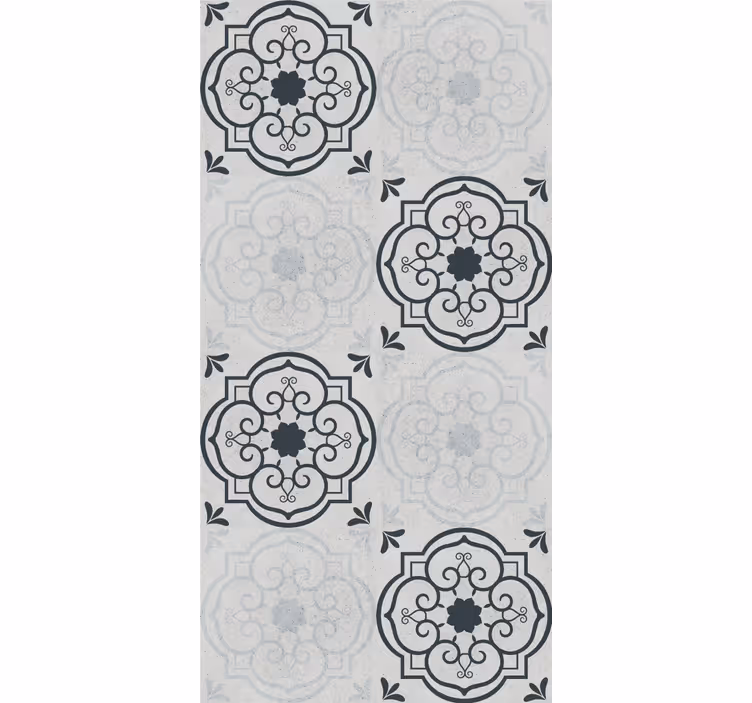Tenda a rullo cucina piastrelle grigie eleganti - TenStickers