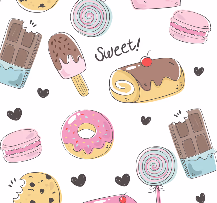 Tenda a rullo cucina motivo dolciumi - TenStickers