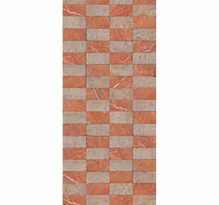 Tenda a rullo cucina piastrelle beige geometriche - TenStickers
