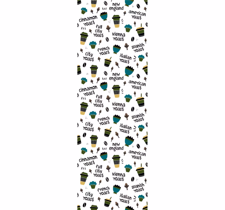Tenda a rullo cucina motivo caffè tostato - TenStickers
