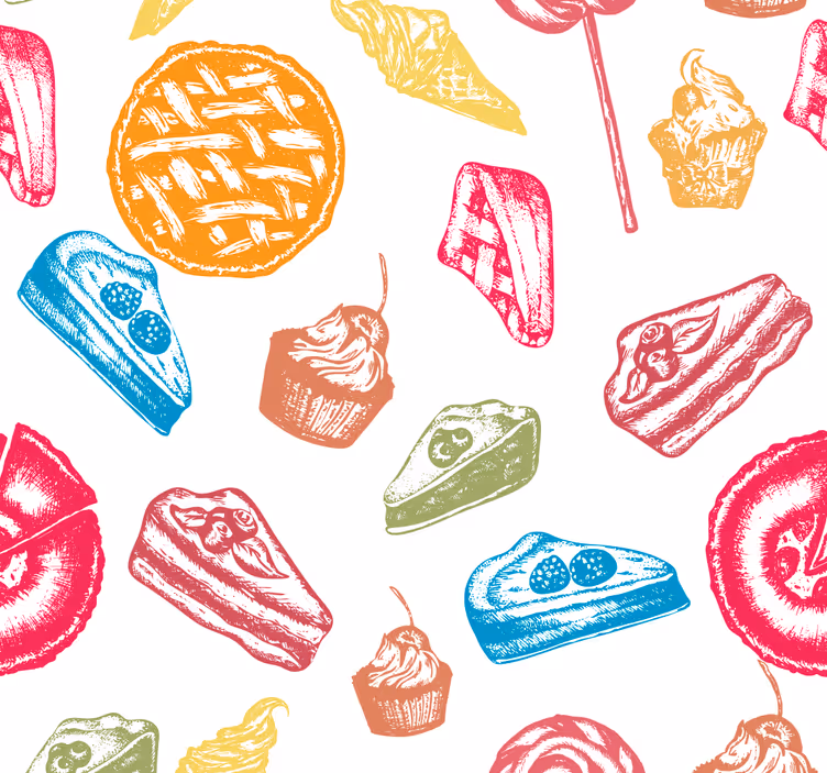 Tenda a rullo cucina motivo dolci delizie - TenStickers