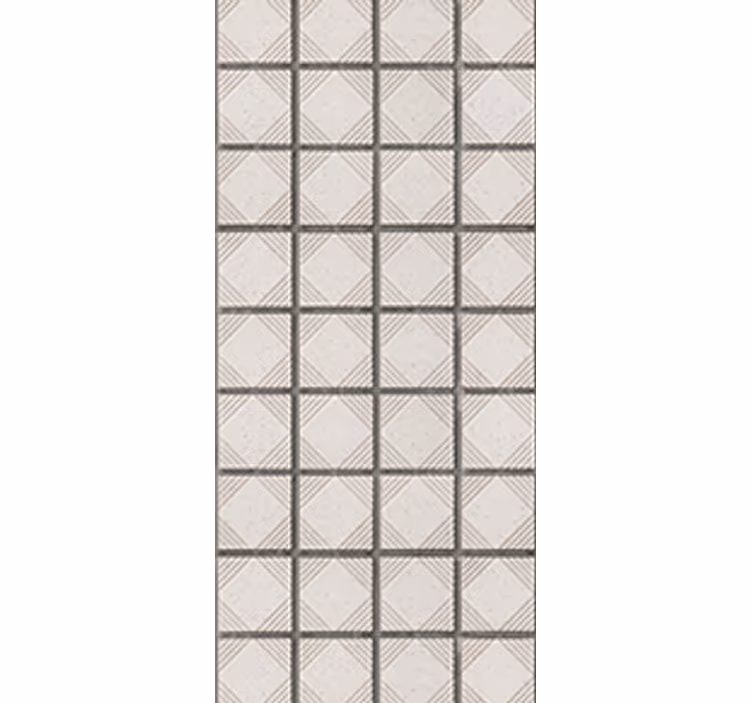 Tenda a rullo cucina piastrelle astratte minimaliste bianche - TenStickers
