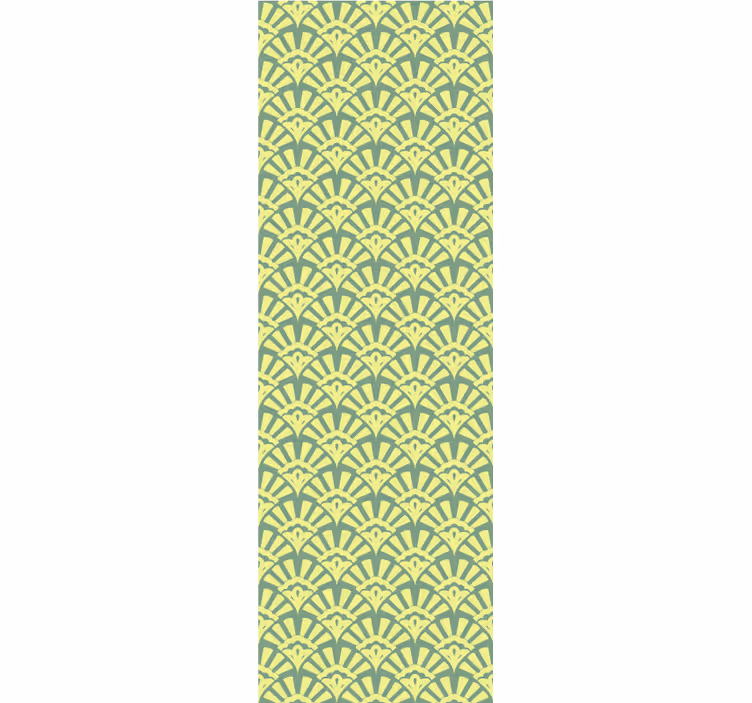 Tenda a rullo cucina motivo anni '70 giallo limone - TenStickers