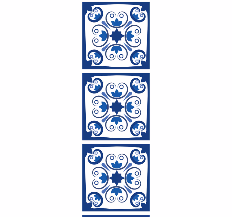 Tenda a rullo cucina piastrelle portoghesi blu - TenStickers