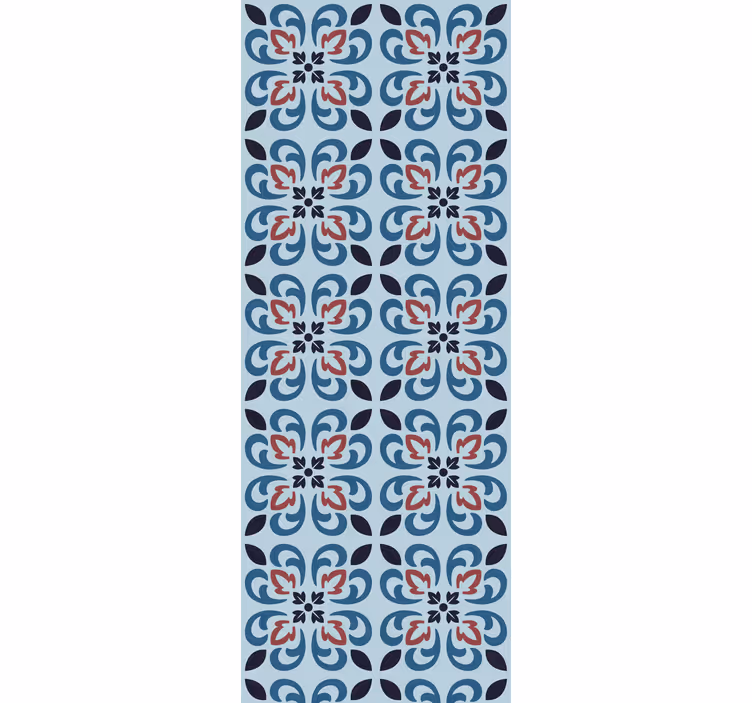 Tenda a rullo cucina piastrella portoghese tonda azzurra - TenStickers
