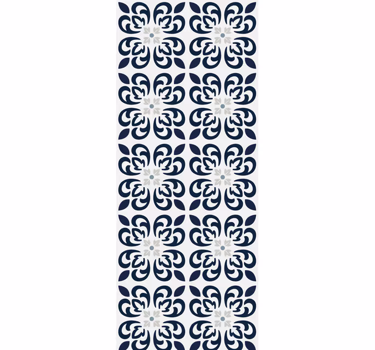 Tenda a rullo cucina piastrella portoghese blu scuro - TenStickers