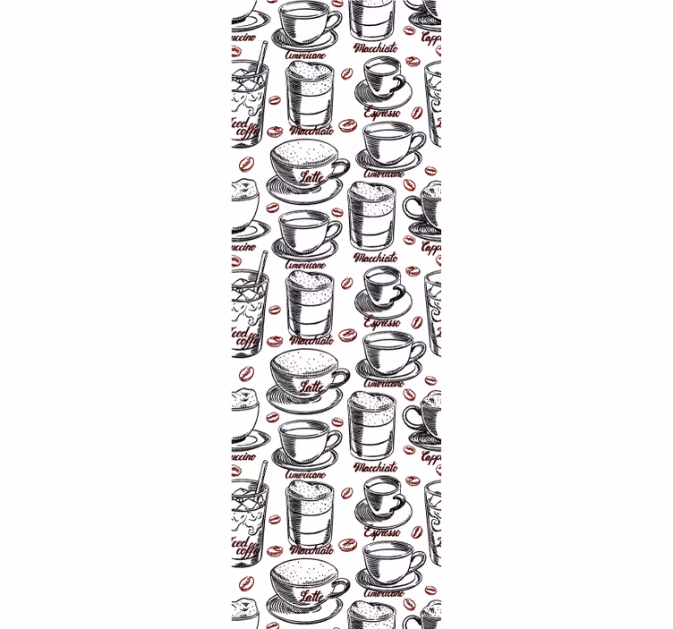 Tenda a rullo cucina motivo caffè - TenStickers