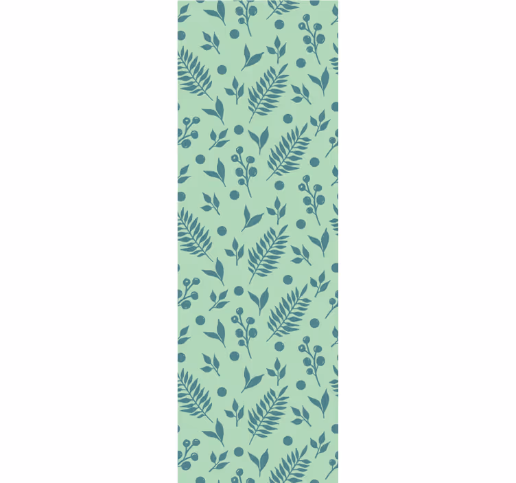 Tenda a rullo cucina foglie verdi su verde - TenStickers