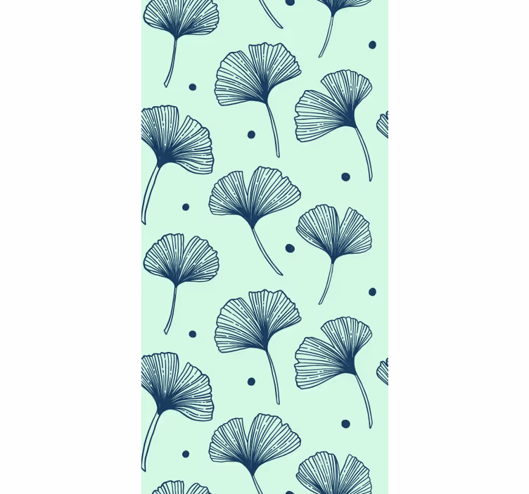 Tenda a rullo cucina motivo floreale blu - TenStickers