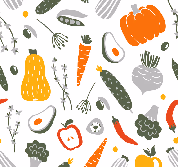 Tenda a rullo cucina collezione frutta e verdura - TenStickers