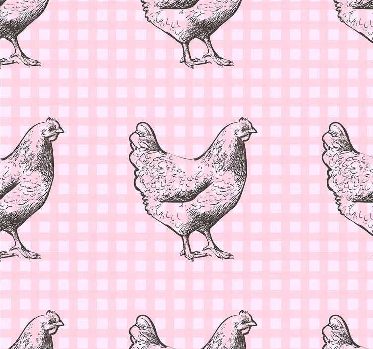 Tenda a rullo cucina decorata con galline - TenStickers