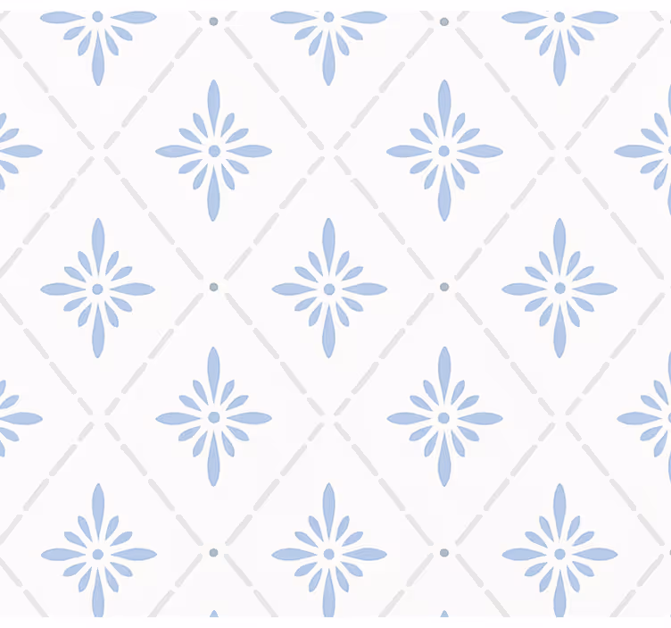 Tenda a rullo cucina piastrelle rombo blu - TenStickers