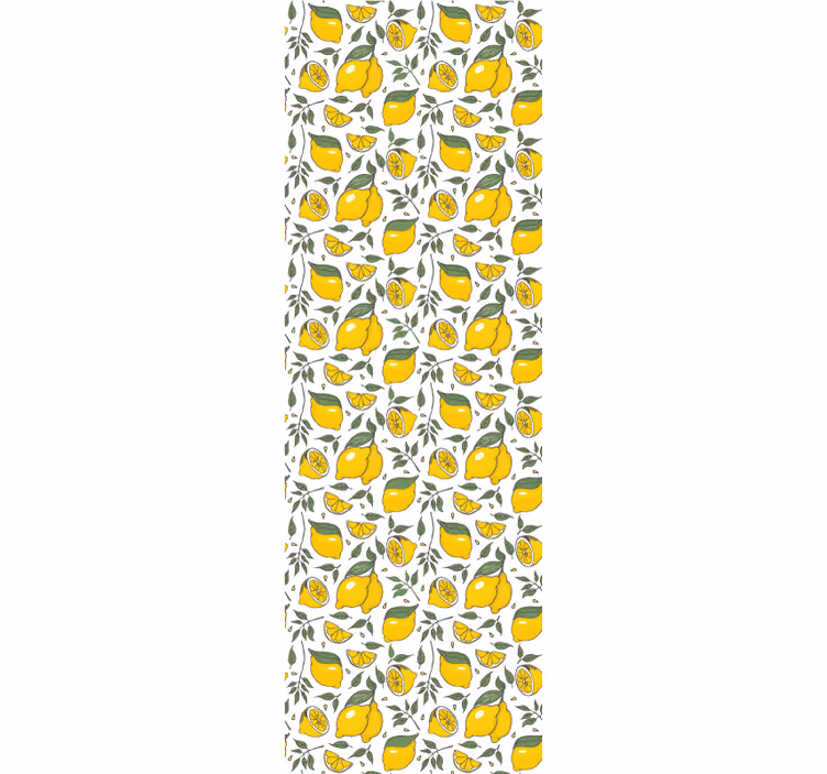 Tenda a rullo cucina limoni e fiori crema - TenStickers