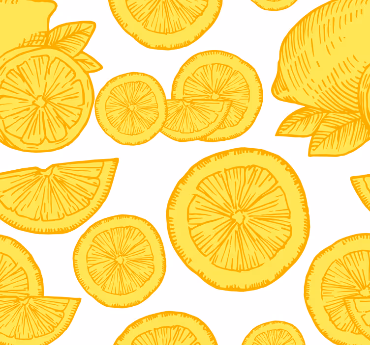 Tenda a rullo cucina schizzo di arance e limoni - TenStickers