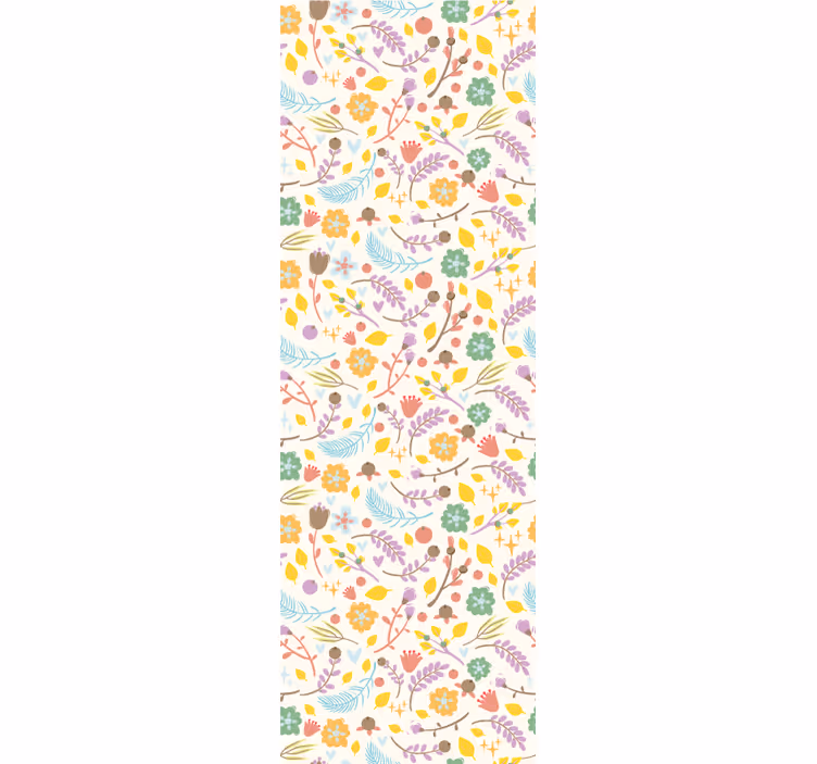 Tenda a rullo cucina motivo fiori polacchi tipici - TenStickers