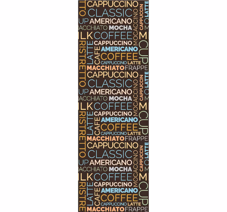Tenda a rullo cucina motivo testo caffè - TenStickers