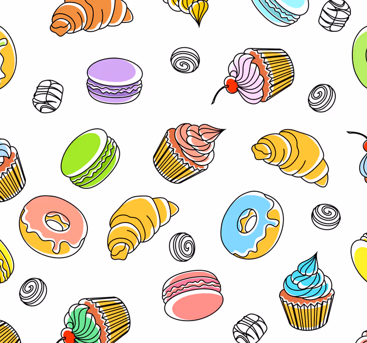 Tenda a rullo cucina dolci deliziosi - TenStickers