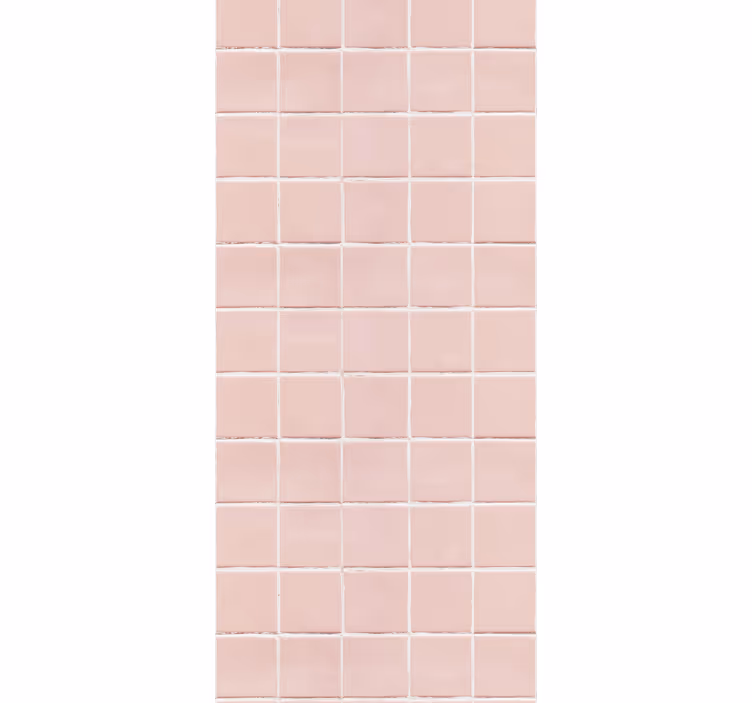 Tenda a rullo cucina piastrelle rosa pallido semplice - TenStickers