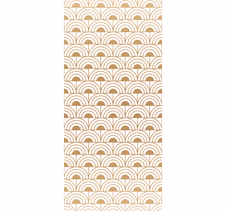 Tenda a rullo sala da pranzo motivo decorativo ad arco oro - TenStickers