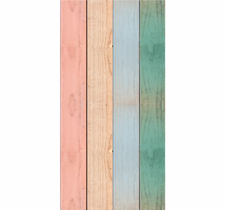 Tenda a rullo sala da pranzo assi colorate in legno - TenStickers