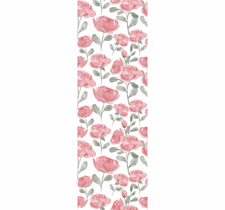 Tenda a rullo sala da pranzo motivo rose vintage naturale - TenStickers