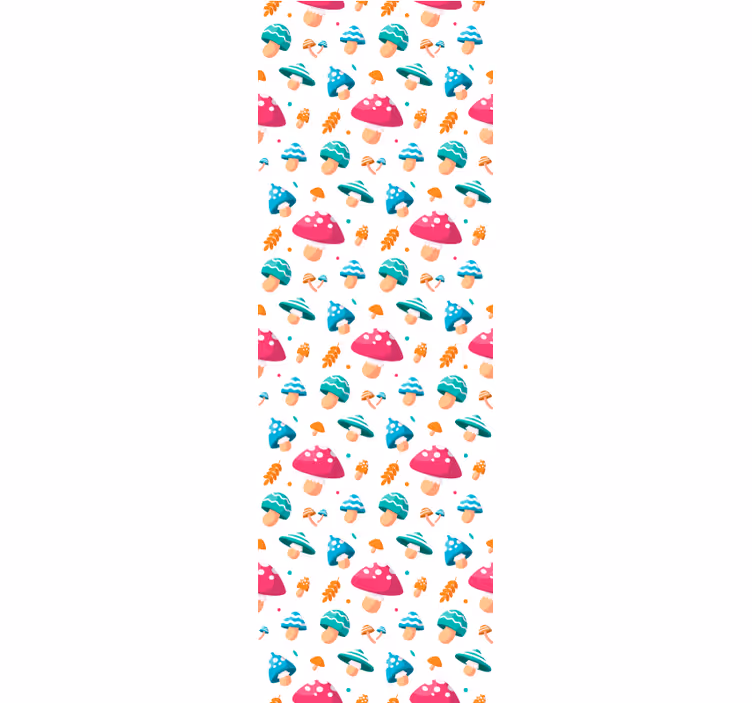 Tenda a rullo sala da pranzo funghi multicolore - TenStickers