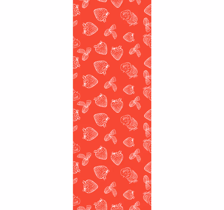 Tenda a rullo sala da pranzo motivo fragole senza cuciture - TenStickers