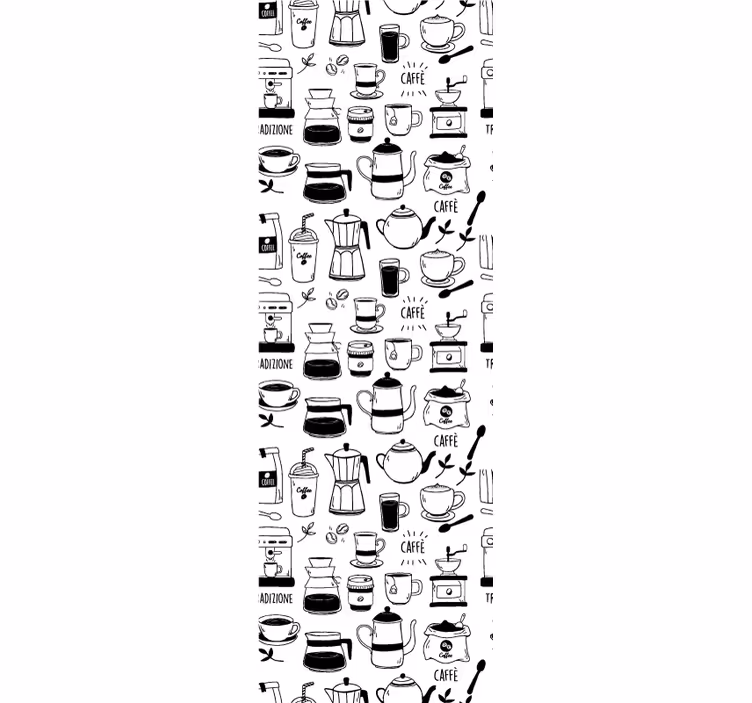 Tenda a rullo sala da pranzo momento caffè - TenStickers
