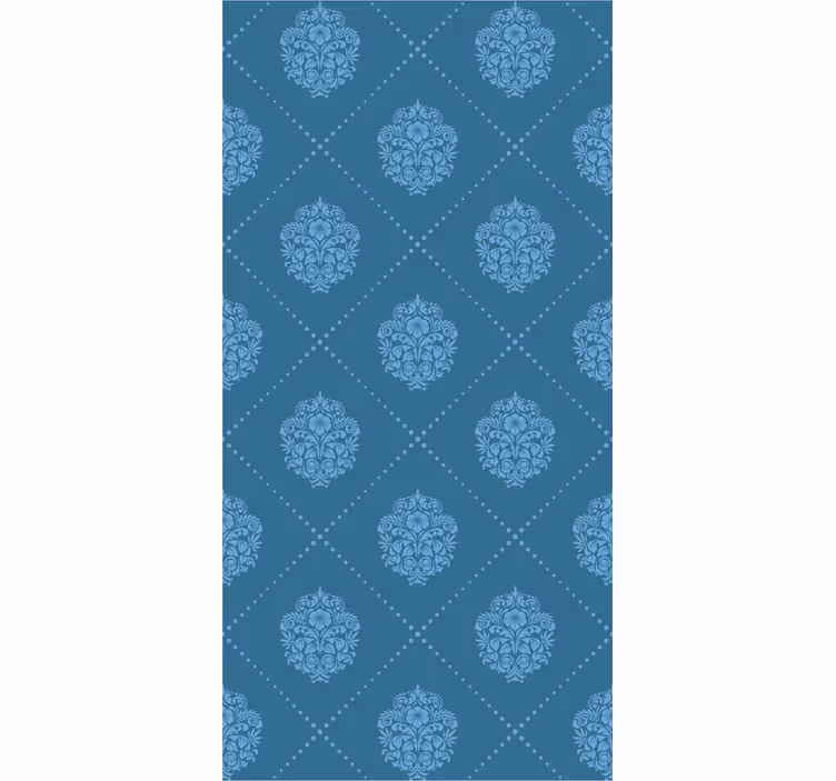 Tenda a rullo sala da pranzo motivo diamantato floreale - TenStickers