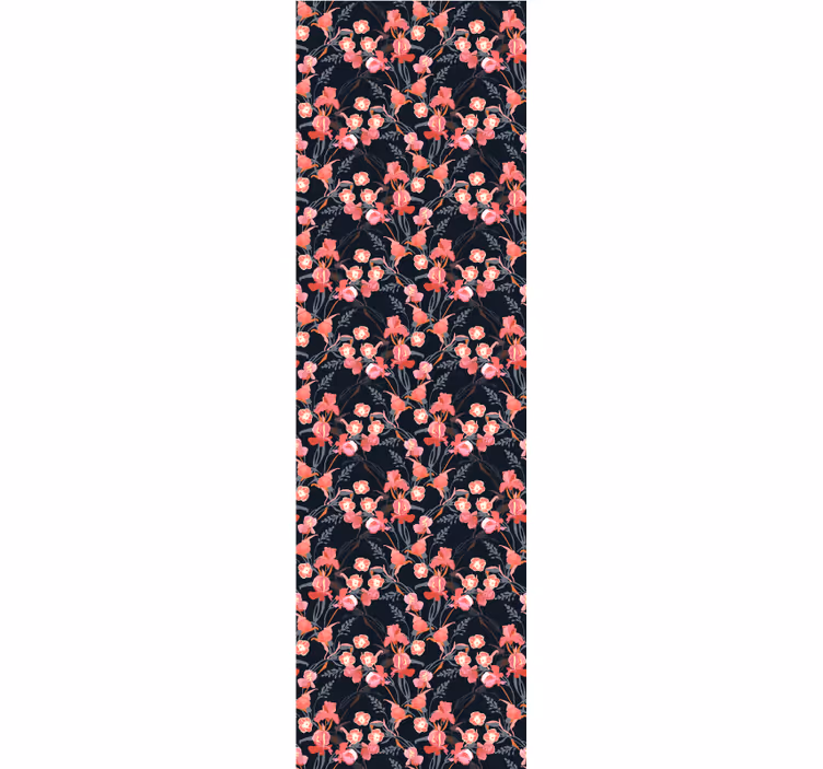 Tenda a rullo sala da pranzo fiori rosa delicati - TenStickers
