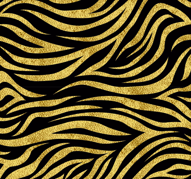 Tenda a rullo sala da pranzo motivo zebra dorato - TenStickers