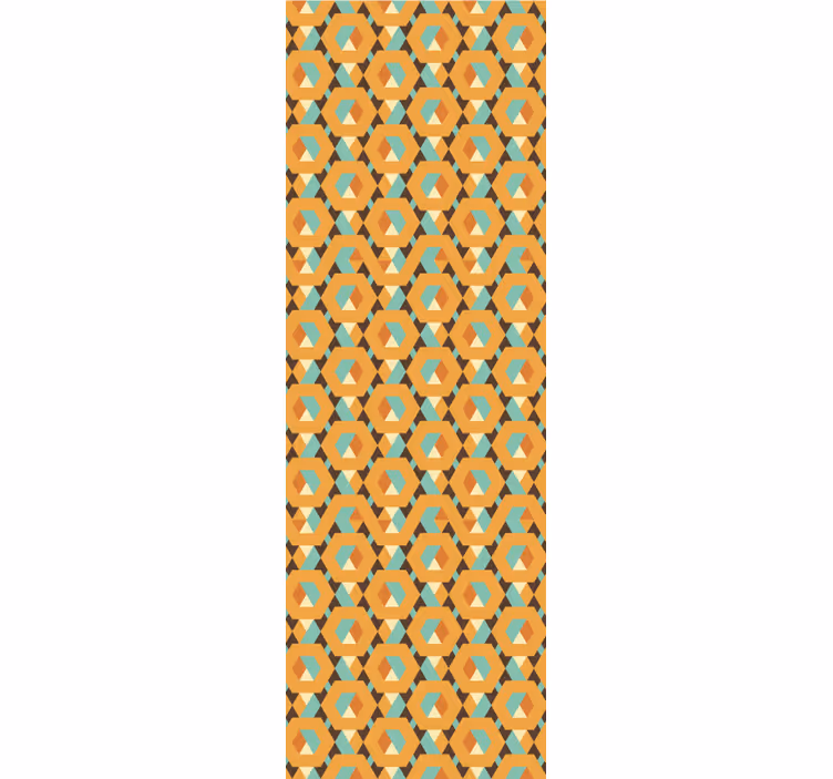 Tenda a rullo sala da pranzo forme geometriche calme - TenStickers
