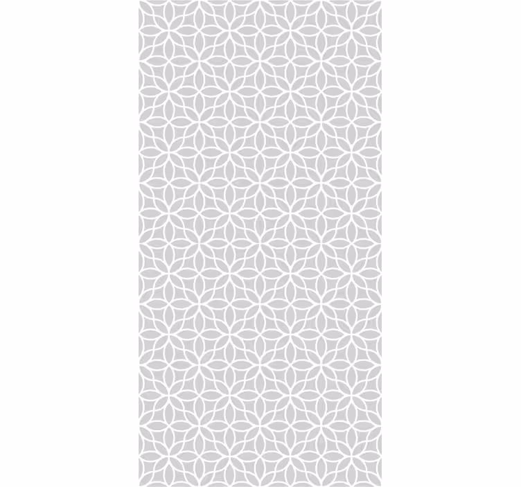 Tenda a rullo sala da pranzo motivo moderno grigio e bianco - TenStickers