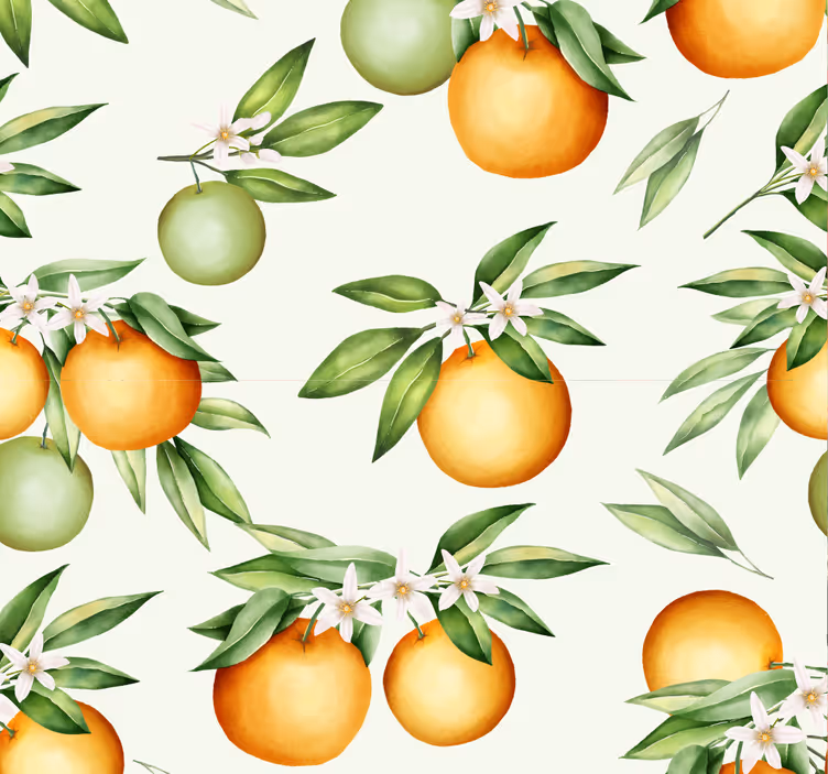 Tenda a rullo sala da pranzo motivo frutta agrumi - TenStickers