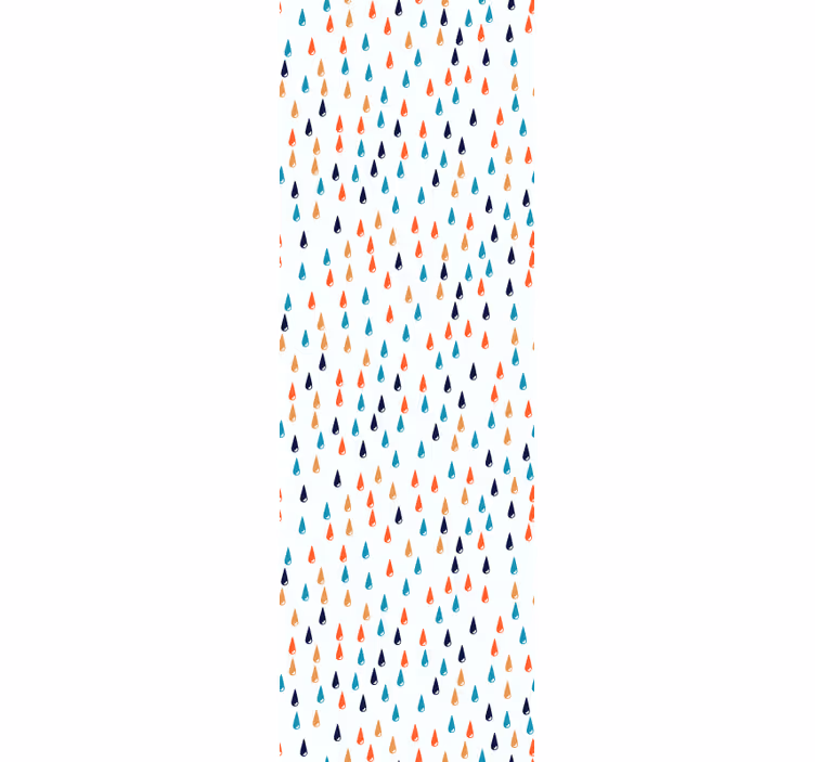 Tenda a rullo cameretta gocce di pioggia colorate - TenStickers