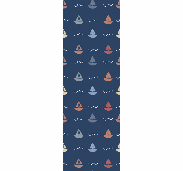 Tenda a rullo cameretta motivo barche a vela - TenStickers
